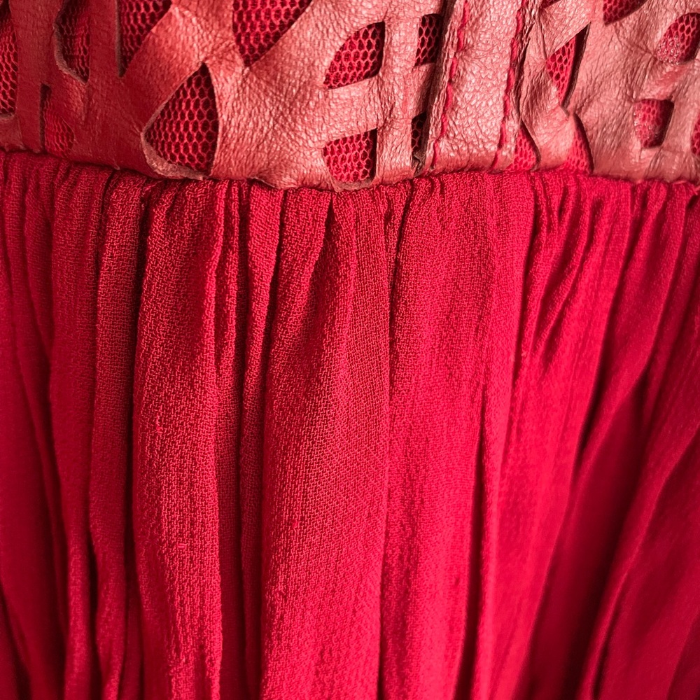 Anthropologie Leifsdottir Lasercut Leather Dress - Picture 8 of 8